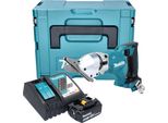 Makita Djs 800 RT1J Cesoie Per Fibrocemento A Batteria 18 V Brushless + 1X Batteria 5,0 Ah + Caricabatteria + Makpac