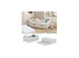 Vitalispa Kinderbett Einzelbett Juniorbett Jessica Weiß 140X70 Cm Matratze Modern Kinderzimmer Bett Bettschublade Rausfallschutz