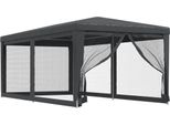 Vidaxl Tenda Party Con 6 Pareti Laterali In Rete Antracite 3X6 M Hdpe