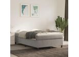 The Living Store Struttura Letto Grigio Chiaro 120X200 Cm In Velluto