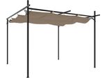 Pergola Con Tetto Scorrevole Taupe 295X292X230 Cm