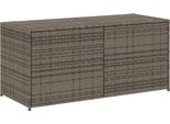Vidaxl Cassapanca Da Giardino Grigio 283L Poly Rattan