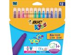 Penne In Fibra Bic Kids Kid Couleur Baby Confezione Da 12 Pezzi