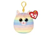 Ty Squish A Boo Clip Heather Cat 8Cm
