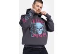 Herren Kapuzensweatshirt Oversize Pantera Hd Antracite/Magenta/Blu Cielo L Benlee