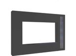 Dmora Parete Attrezzata Alatri 30X260X180H Cm Nero Antracite, Apertura Battente E A Ribalta 14 Vani Italy