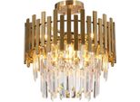 Lampadario Aspen In Cristallo Oro 6Xe14 Milagro ML8810