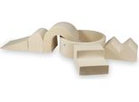Parco Giochi In Schiuma Con Piscina Rotonda 90X30 Beige + 5 Elementi Senza Palline