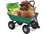 Elmax | Carrello Da Giardino Con Funzione Ribaltabile, 300 Kg, Carrello A Mano Con 75 L, Carrello A Mano Per Lavori Di Giardinaggio, Carrello A Mano