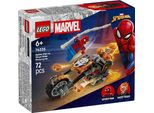 Lego | Marvel Spider-Man Contro Ghost Rider Sulla Sua Moto - Giocattolo Supereroe - Moto, 2 Minifigure - Spider Man & Ghost Rider - Regalo Per Ragazzi Dai 6 Anni In Su E Per I Fan - 76335