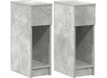 Syfax™ Comodini Con Cassetto 2 Pz Grigio Cemento 20X36X60 Cm