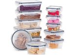 12 Contenitori Ermetici Per Alimenti Da Cucina Con Set Di Contenitori Sigillati