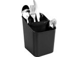 Scolapiatti A Contenitore Per Posate, Utensili Da Cucina, Supporto A Cestello, Nero