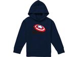 Felpa Con Cappuccio Captain America - "First Avenger"" Per Bambini, Da Indossare Sopra Altri Capi TV22745 (128) (Blu Navy)"