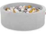 Laghetto Delle Palline, Piscina Per Giochi, Schiuma Sicura E Morbida - 300 Palline - LöStagbara Minky Hoes - Grigio