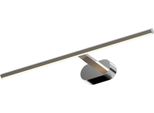 Lampada Da Parete Sopra Lo Specchio, Minimalista Cromata, Orizzontale, Allungata, 60 Cm, Colore Caldo, Led, 11W, Prado Milagro