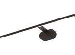 Lampada Da Parete Sopra Lo Specchio, Minimalista Nera Orizzontale, Allungata, 60 Cm, Colore Caldo, Led 11W, Prado Milagro