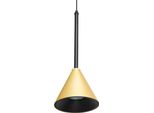 Lampada A Sospensione Minimalista Per Soggiorno O Camera Da Letto, Oro, Paralume Conico, 1Xgu10 10W, Cone Milagro