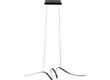 Lampada A Sospensione Di Design Moderno Per Soggiorno, Sala Da Pranzo, Sopra Il Tavolo, Nera, Colore Neutro, Led 28W Loop Milagro