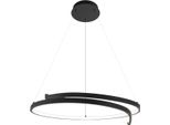 Moderna Lampada A Sospensione Di Design Per Soggiorno, Sala Da Pranzo, Sopra Il Tavolo, Nera, Colore Neutro, Led 35W, Lorenzo Milagro