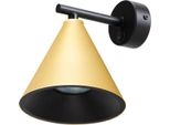 Moderna Lampada Da Parete Conica Dorata Con Interruttore Per Soggiorno O Camera Da Letto 1Xgu10 10W Cone Milagro