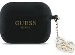 Custodia Charm 4G In Silicone Guess Per Airpods Pro 3, Nero