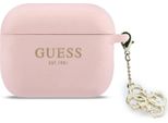 Custodia Charm 4G In Silicone Guess Per Airpods Pro 3, Rosa