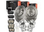 Frankberg 2X Pinze Freno + 2X Dischi Freno + 4X Pastiglie Freno Posteriori Per Audi A4 8E Seat Exeo
