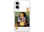 Custodia Per Iphone 16 Plus, Trasparente, Silicone Flessibile, Monna Lisa Con Lecca-Lecca