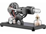 Motore Stirling Ad Aria Calda, Generatore Di Corrente, Modello Di Motore Con Luce Led, Design Con Volano In Dollari, Esperimento Scientifico, Base In Faggio, Giocattolo Educativo Fai Da Te Per Insegnanti, Adulti, Bambini, Scuola, Ufficio, Decorazione