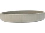 Vivanno Vaso Da Fiori In Fibra Di Vetro Oryven, Grigio Scandinavo Scanalato - 30X5 Cm