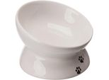 Trixie Ciotola Ergonomica In Ceramica, 0,15 L/D 13 Cm, Bianco