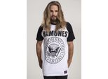 Merchcode Maglietta Ramones Circle Raglan Tee Bianco/Nero-Xxl