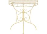 Vidaxl Tavolino Stile Vintage In Metallo Semicircolare 72 X 36 X 74 Cm Oro