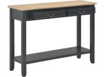 Vidaxl Tavolo Consolle Nero 110 X 35 X 80 Cm Legno