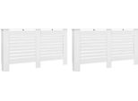 Rivestimento Del Radiatore 2 Pz. Bianco 152 X 19 X 81,5 Cm Mdf