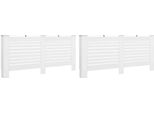 Rivestimento Del Radiatore 2 Pz. Bianco 172×19×81,5 Cm Mdf