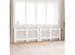 Rivestimento Del Radiatore 2 Pz. Bianco 152 X 19 X 81,5 Cm Mdf