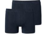 Boxer Schiesser Da Ragazzo, Confezione Da 2 - Pantaloni, Pantaloni, Cotone Elasticizzato, 140-176 Blu Scuro 176