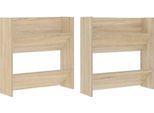 Vidaxl Scarpiere A Muro 2 Pezzi Rovere Sonoma 60X18X60Cm Materiale In Legno