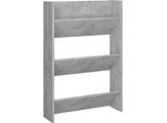Vidaxl Scarpiera A Muro Grigio Cemento 60X18X90 Cm Materiale Legno