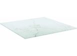 Vidaxl Piano Del Tavolo Bianco 40X40 Cm Vetro Temperato 6 Mm Effetto Marmo