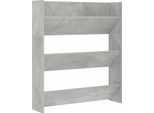 Vidaxl Scarpiera A Muro Grigio Cemento 80X18X90 Cm Materiale Legno