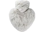 Hugo Frosch Borsa Dell'acqua Calda Cuore In Pile A Pelo Lungo 1 Litro Taupe