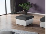 Pouf Abel 1 – Ecopelle Bianca / Grigio Scuro 2