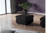 Pouf Abel 1 – Ecopelle Nera / Grigio Scuro