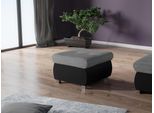 Pouf Abel 1 – Ecopelle Nera / Grigio Chiaro 2