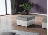 Pouf Abel 1 – Ecopelle Bianca / Grigio Chiaro 3
