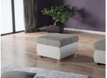 Pouf Piccolo Anzu 2 - Ecopelle Bianca / Grigio