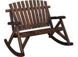 Panchina A Dondolo Da Giardino A 2 Posti 123X96X102 Cm In Legno Massiccio Di Abete Rosso